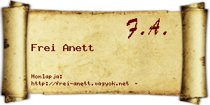 Frei Anett névjegykártya